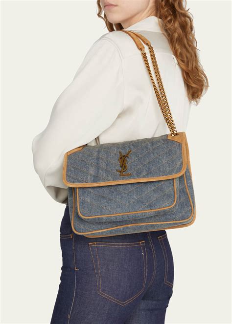 denim ysl bag.